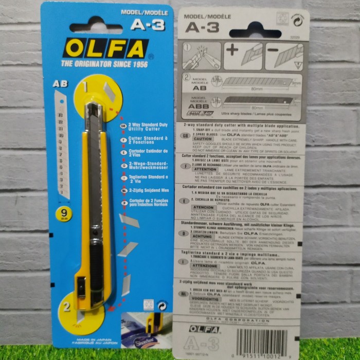 

Terlaris Art Knife Pisau Cutter 9Mm A-3 Olfa Snap Off Blade Cutter