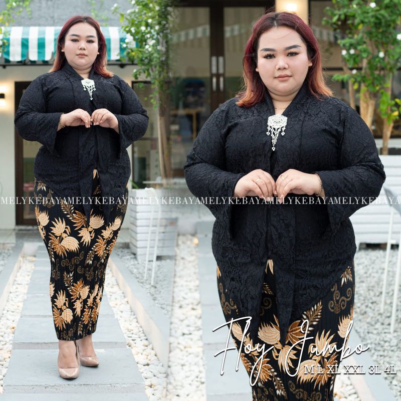setelan kebaya brokat jumbo kebaya modern setelan kebaya brukat floy jumbo LD 120 Kebaya Kartini keb