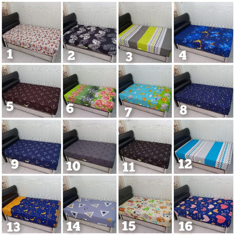 Sarung kasur busa sprei resleting/sarung kasur busa dan sprei biasa