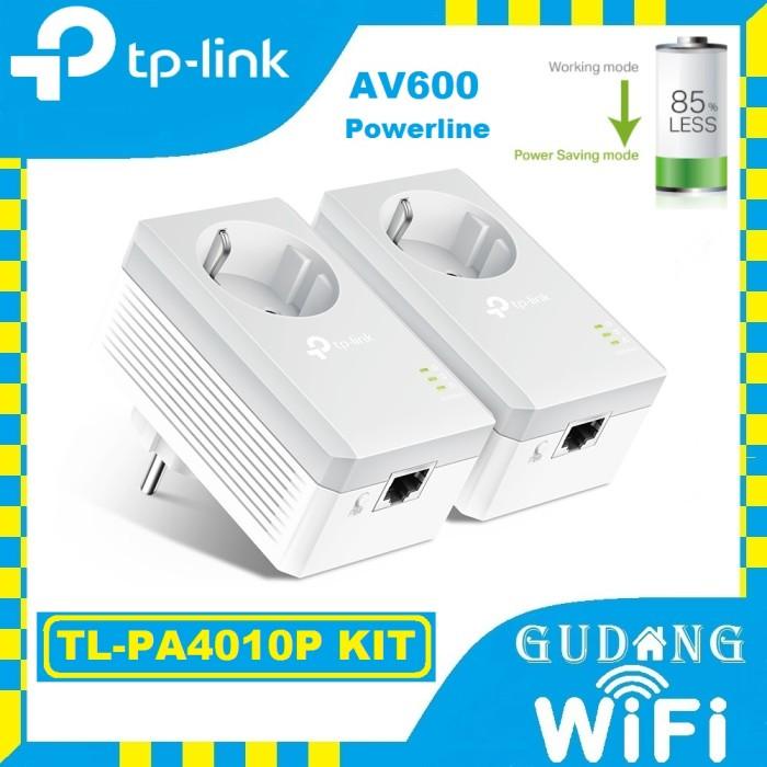 Tp-Link Tl-Pa4010Pkit Av600 Passthrough Powerline Kit