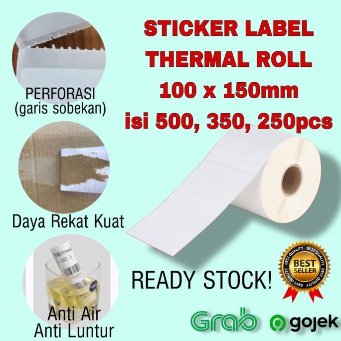 

KERTAS LABEL THERMAL BARCODE 100x150 isi 500