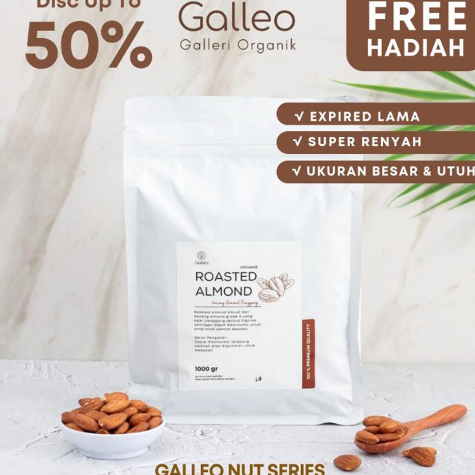 

DISKON BRANDS FESTIVAL Kacang Almond Panggang Roasted Almond Premium 1 Kg serbuuu !