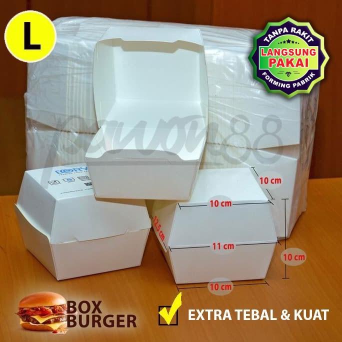 

Promo Kotak Box Dus Burger | PUTIH - L - (50 Pcs)