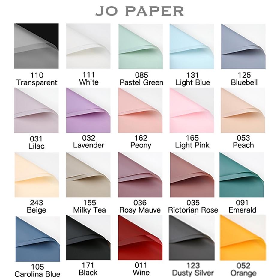

Sale 7.7 [20 LEMBAR] Flower Wrapping Paper Kertas Buket Bunga Polos Korea Cellophane Waterproof