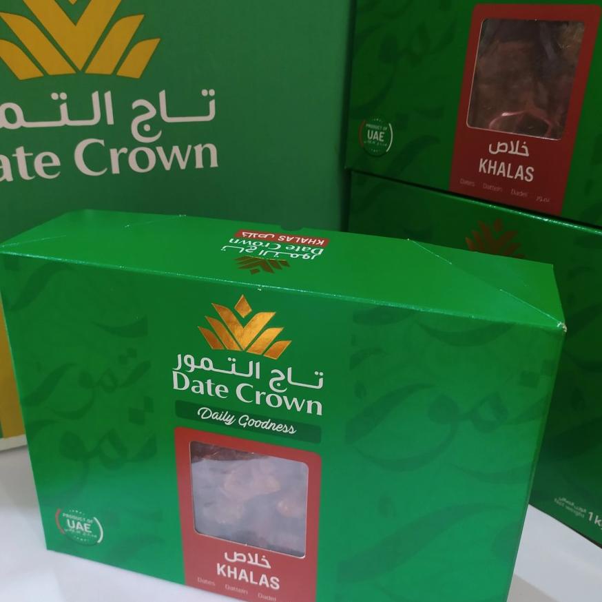 

New Kurma Date Crown khalas isi 1 kg Kemasan Baru