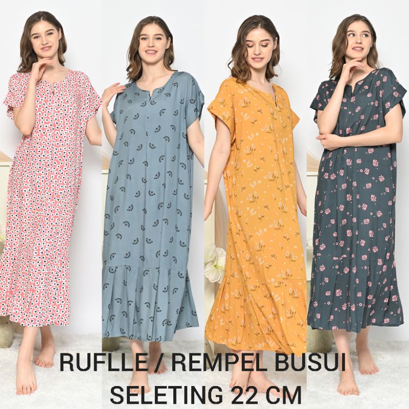 DASTER RAYON RUFFLE,REMPEL BUSUI SEMATA KAKI ,PAJAMAS DREAM