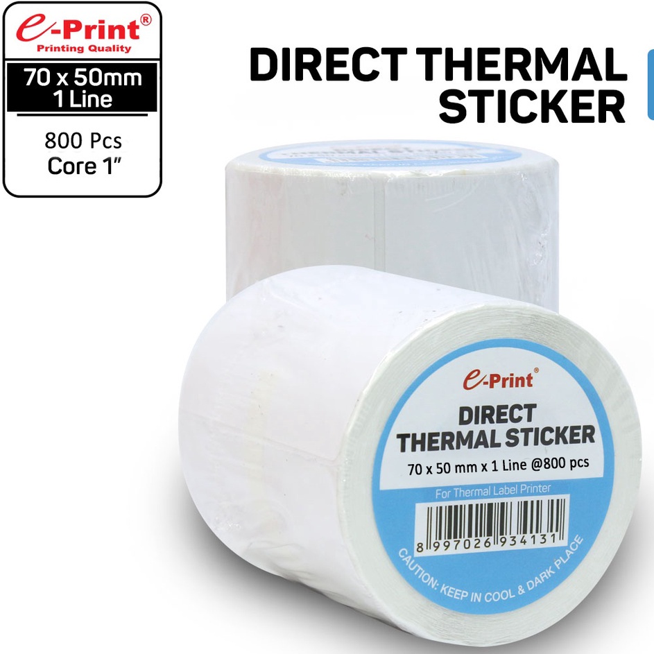 

>D2289) ⭐⭐⭐⭐⭐ e-Print Direct Thermal Sticker Label Barcode 70 x 50 mm