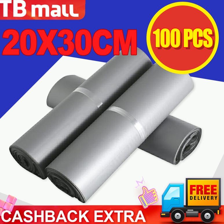

Promo Plastik Packing 20X30CM Polymailer LDPE Silver Isi 100Pcs Lem Perekat Tebal OnShop