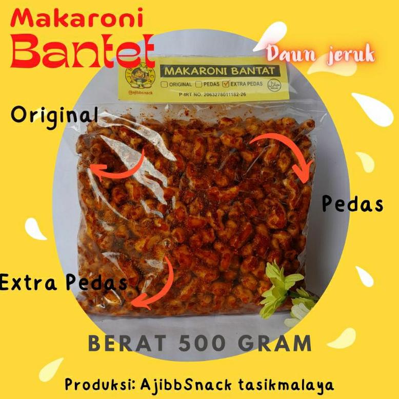 

7.7 Makaroni BANTET pedas gurih daun jeruk 500gr