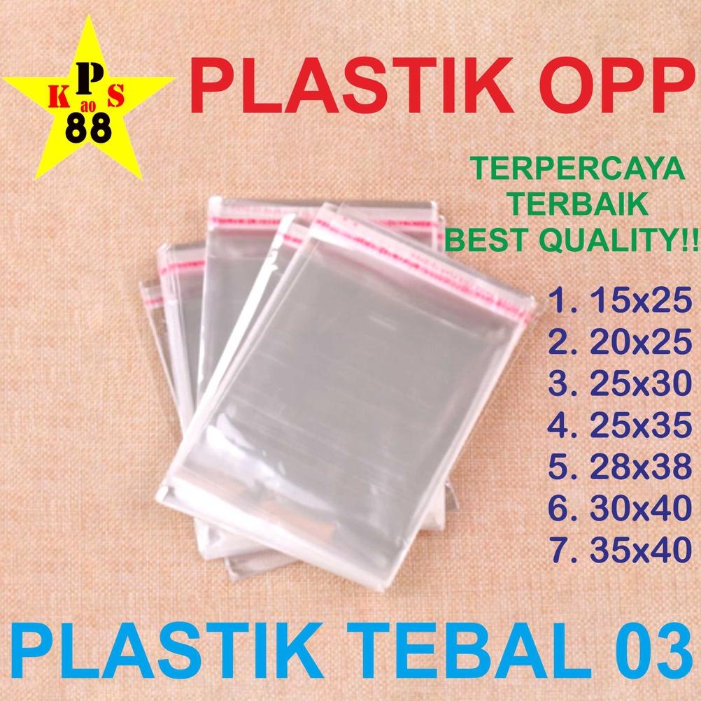 Terbaru PLASTIK OPP 35X40 - OPP 30x40 - OPP 28X38 - OPP 25X35 - OPP25X30 - PLASTIK BUNGKUS KAIN