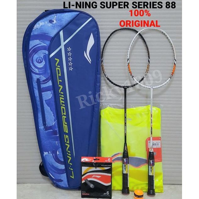 Terbaru Raket Bton Lining Super Series 88 - Ss 88 - Bonus : Senar + Grip + T-Shirt + Tas 2R - Origin