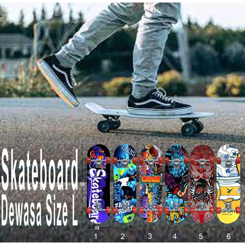 New Papan Skateboard Dewasa Size L / Skateboard Dewasa / Papan Luncur