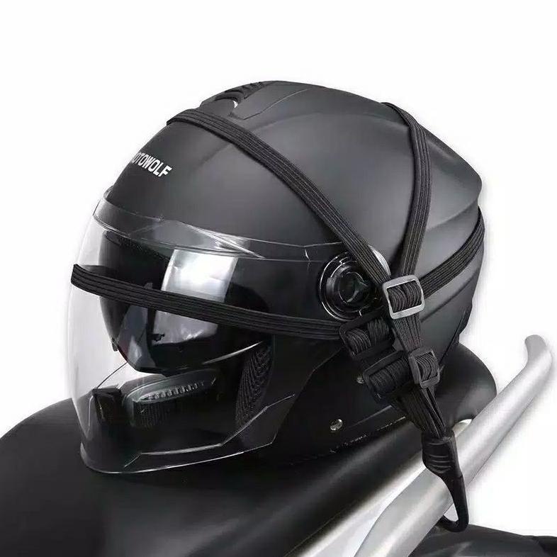7.7 Sale Original Motowolf | Tali Atao Jaring Pengikat Helm Tas Barang Untuk Motor 2 Hook 65Cm