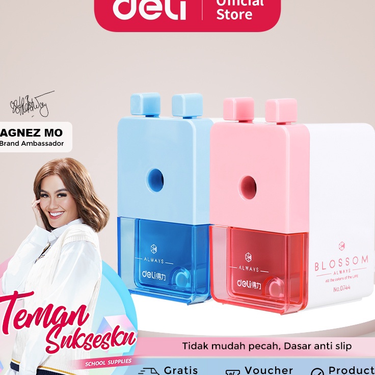 

TEBUS MURAH ✅ Deli rautan putar / rautan meja 3 warna anti slip, pisau terbuat dari bahan besi alloy 0744