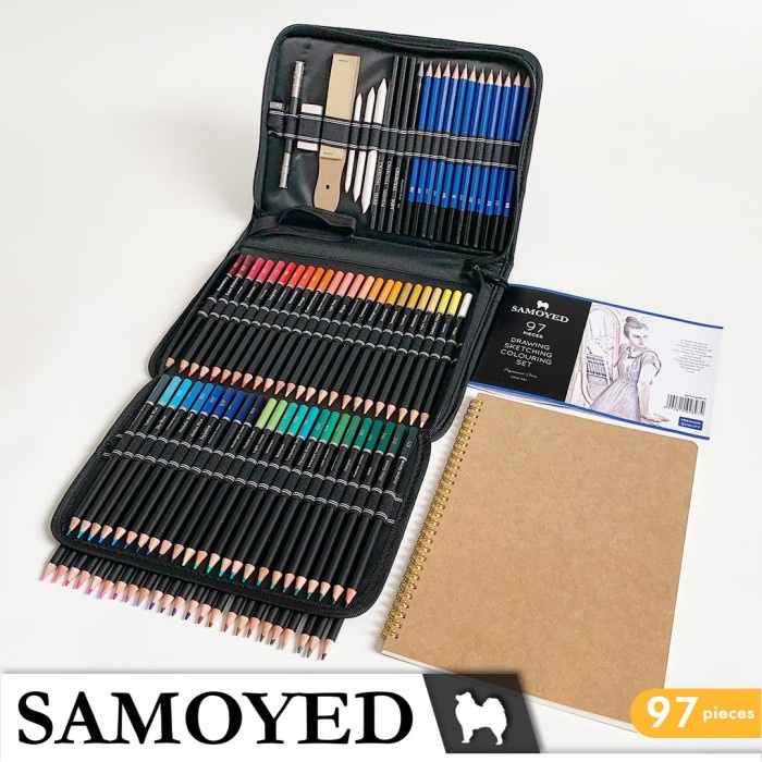 

Terlaris Peralatan Gambar Sketsa / Drawing Sketching Colouring Set Samoyed P97