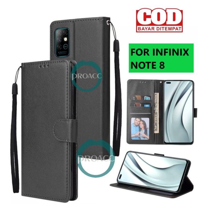 flip wallet INFINIX HOT NOTE 8 flip case casing handphone flip cover