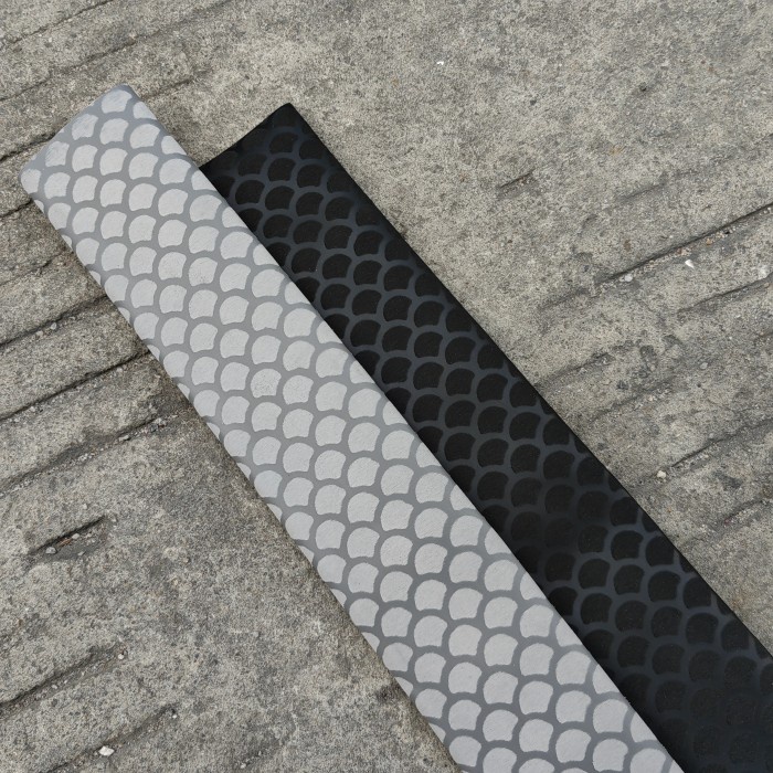 Grip Joran Bakar Motif Sisik Heatshrink Hitam Dan Abu