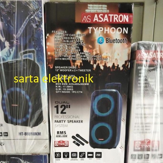 Speaker Aktif Asatron Typhoon 2 X 12 Inch Speaker Aktif Bandung Inarahza