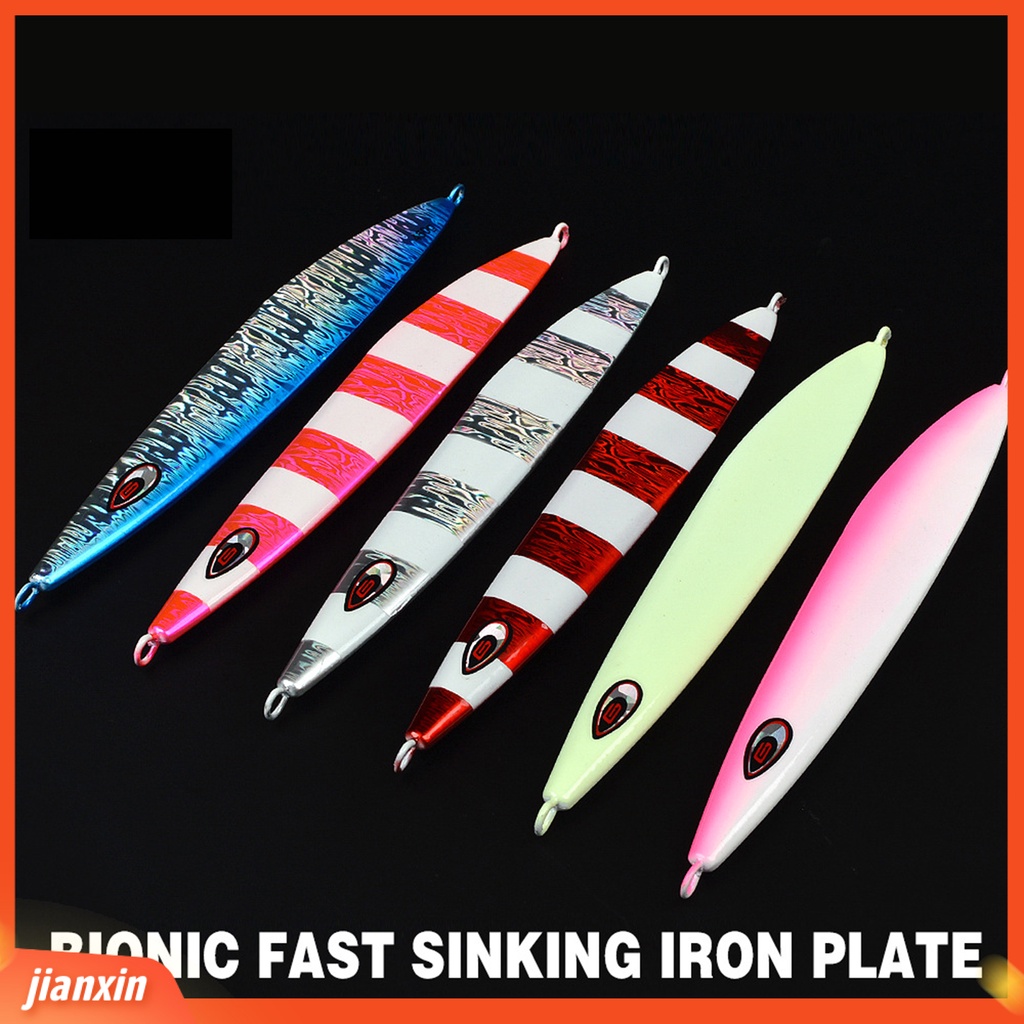 [Jianxin] fishing Lure Desain Simulasi Menggoda Bercahaya Reflektif Angling Baja Perahu Laut Dalam Keras Lure Perlengkapan Memancing