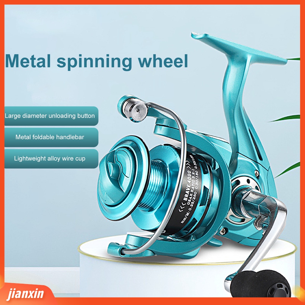 [Jianxin] fishing Reel Kuat Dan Kokoh Collapsible Handle Transmisi Halus Rem Besar Halus Tembakan Panjang Memancing Knob Metal Kekuatan Tinggi Gulungan Berputar Untuk Memancing Di Luar Ruangan