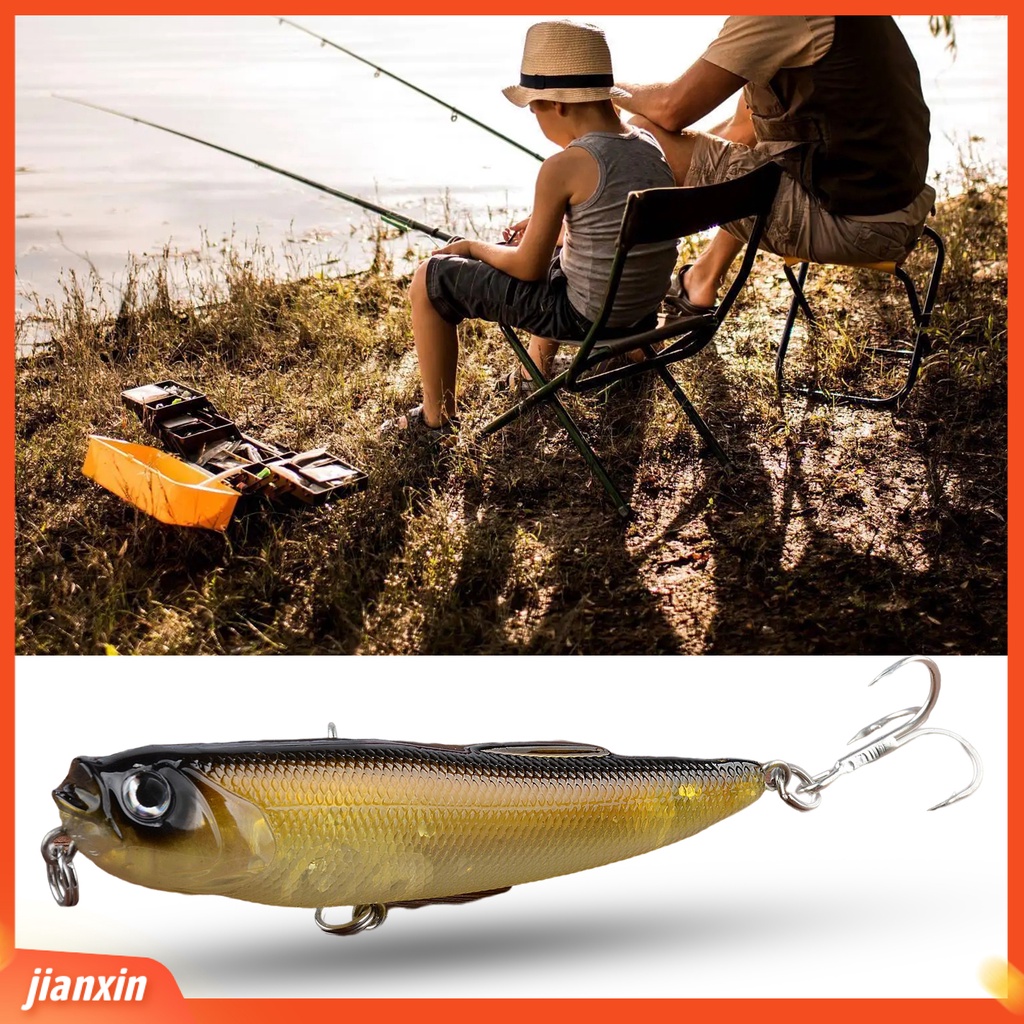 [Jianxin] 9g/9.2cm Memancing Umpan Kulit Hidup Simulasi Universal Reusable 3D Fisheyes Ikan Atraksi Compact Super Long Casting Mengambang Pensil Bass Umpan Alat Pancing