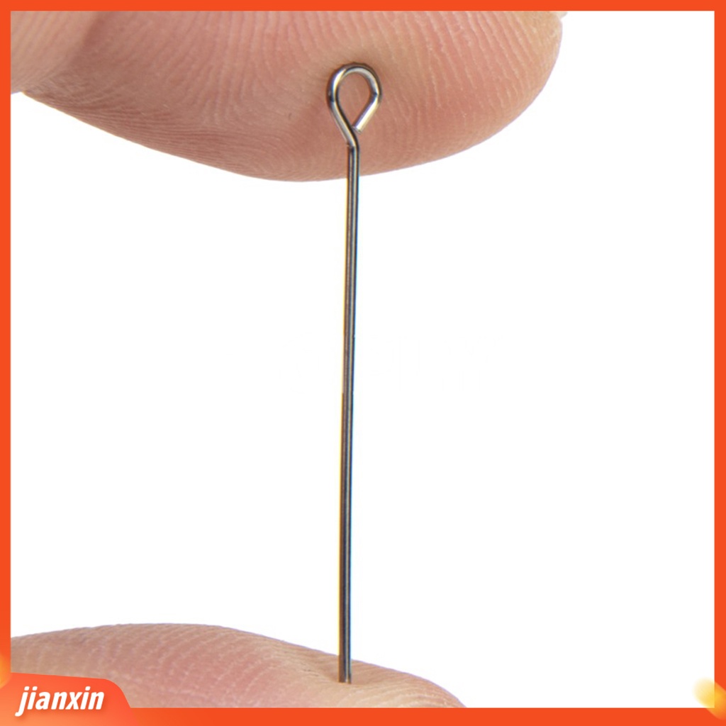 [Jianxin] 100pcs Pin Konektor Kail Pancing Bahan Stainless Steel