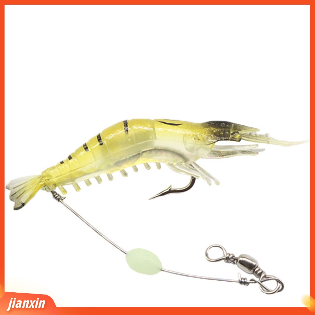 [Jianxin] 9cm Umpan Pancing Buatan Bentuk Udang Bahan Silikon Lembut Ukuran Mini