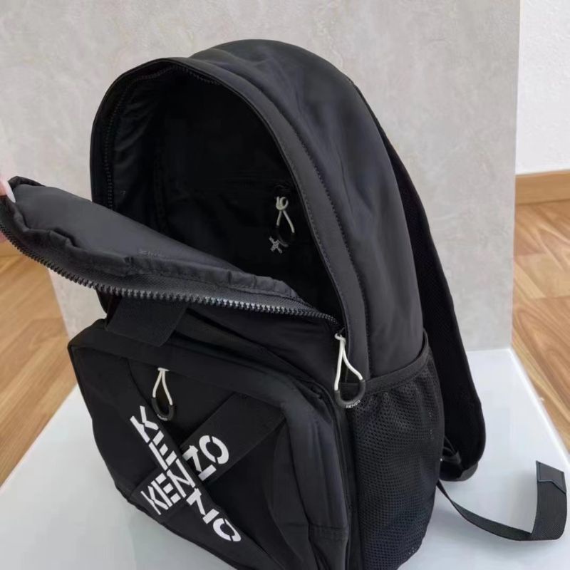 tas ransel kanzo cross logo backpack hitam rucksack nylon kenjo