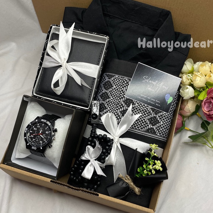 

Star [BISA COD] - Giftbox/kado/hampers kemeja polos sarung cowok 