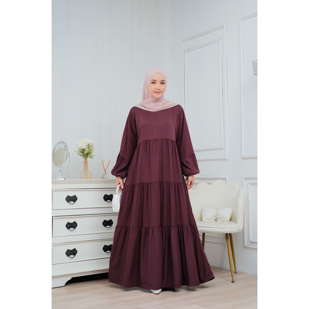 Kanaya Dress by Rajni - Gamis Polos Rayon Twill