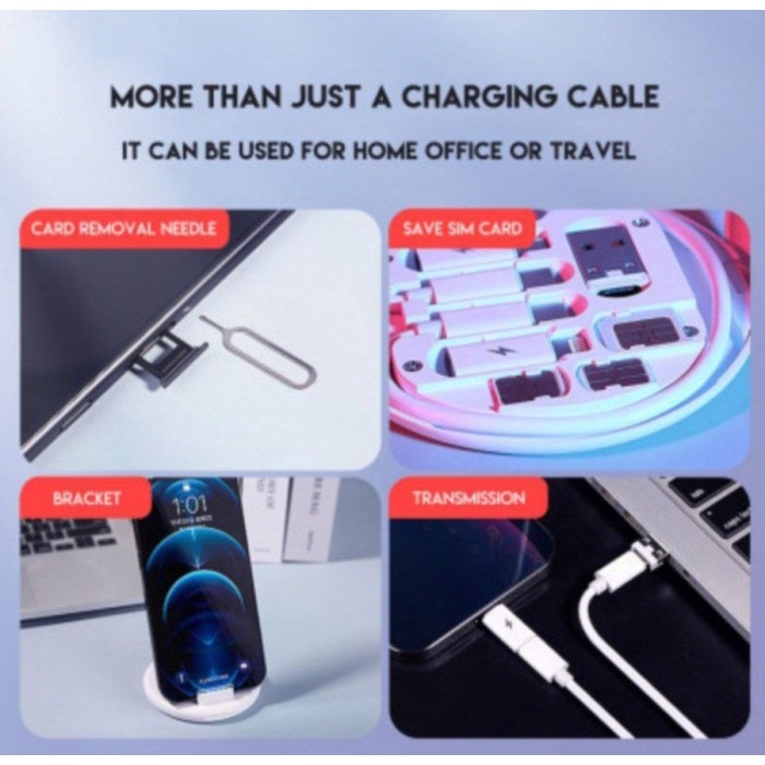 FM FIT Mini Digital Tools Storage Remax Kabel Data Charger Penyimpanan 60W