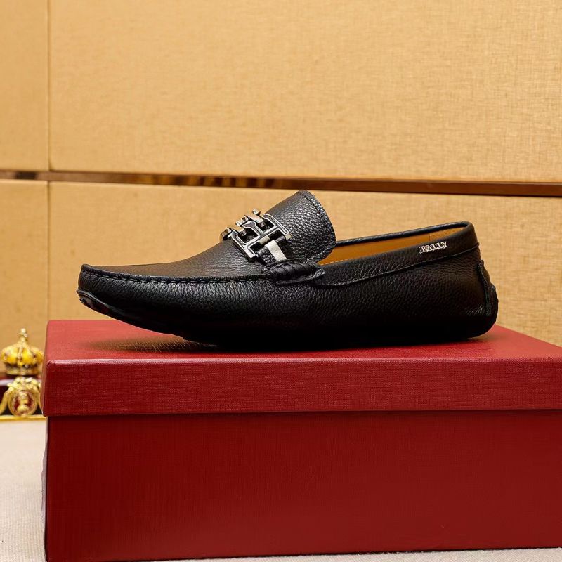 sepatu pria slip on men shoes loafer bally cowok sepatu kulit tanpa tali