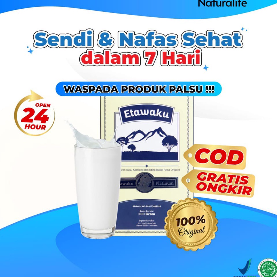 

❤[PROMO ⚡ALE!!!]❤ [READY STOCK] ETAWAKU PLATINUM - Susu Kambing Etawa Asli Original Provit Krimer Bubuk Solusi Atasi Masalah Pernapasan Asma Kolesterol Tinggi Kalsium Rendah Lemak Rendah Gula Atasi Gangguan Tulang dan Sendi Osteoporosis Susu Kambin