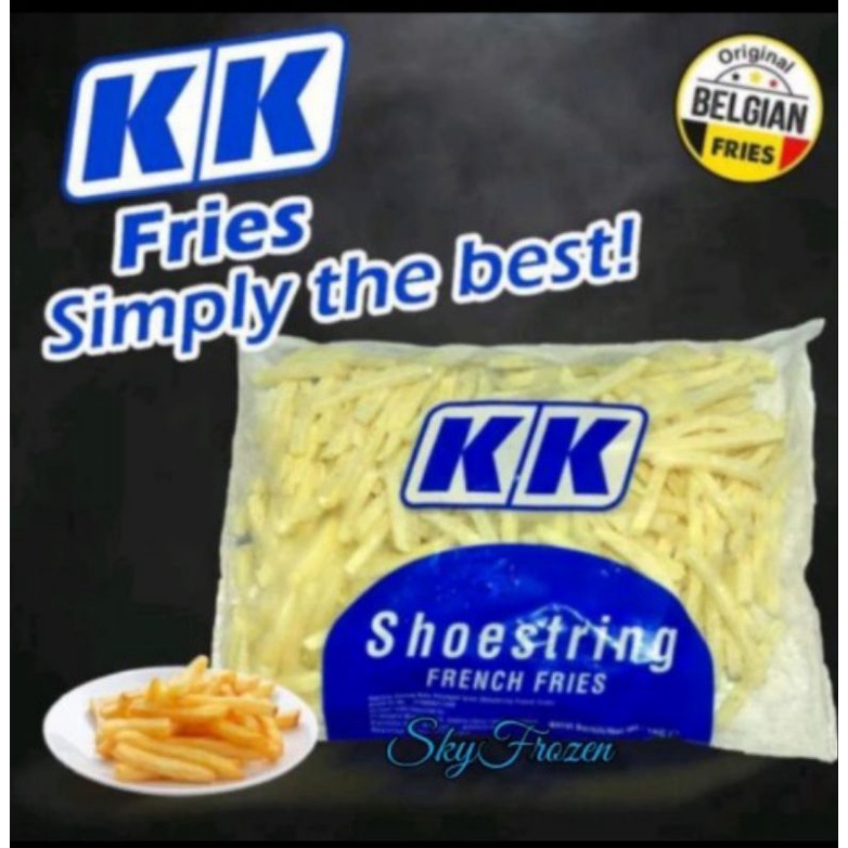 

Kentang Goreng Kk Shoestring / Crinkle Cut 1kg / French Fries