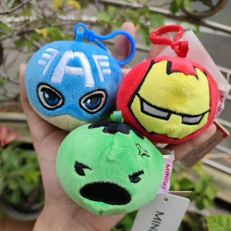 MINISO MARVEL PENDANT GANTUNGAN TAS 7cm CAPTAIN AMERICA HULK IRONMAN