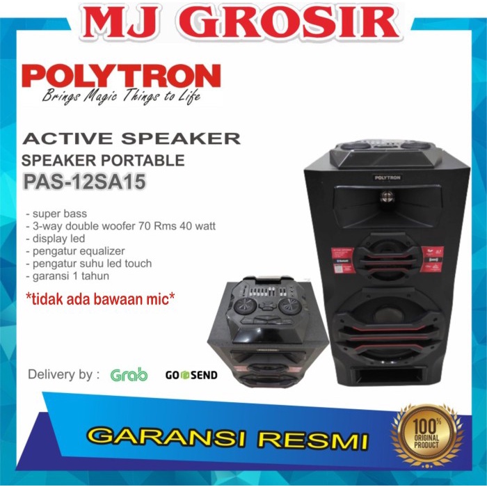 Terlaris Promo Polytron Speaker Audio Pas 12Sa15 Usb Bluetooth Portable Mic