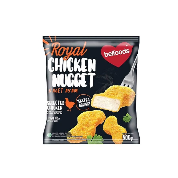 Promo Harga Belfoods Royal Nugget Chicken Nugget S 500 gr - Shopee