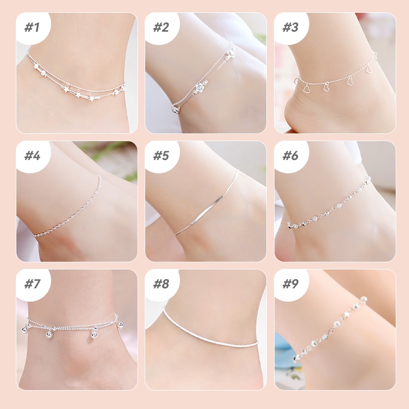 Jual Aksesoris Perhiasan Gelang Kaki Kekinian Untuk Wanita Variasi Multilayer Fashion Trendy Import