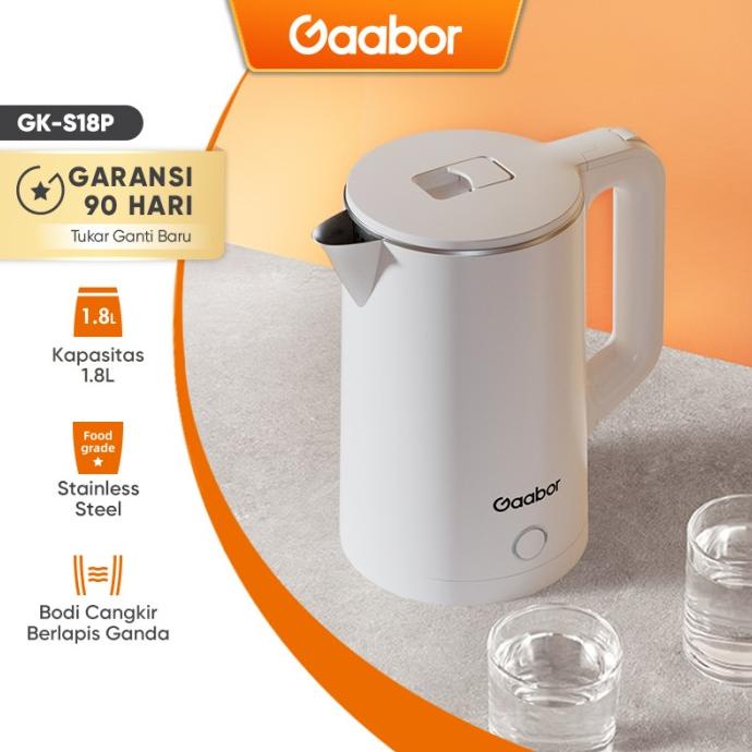Gaabor Electric Kettle 2.3 L Kettle Listrik Pemanas Air/Teko Elektrik