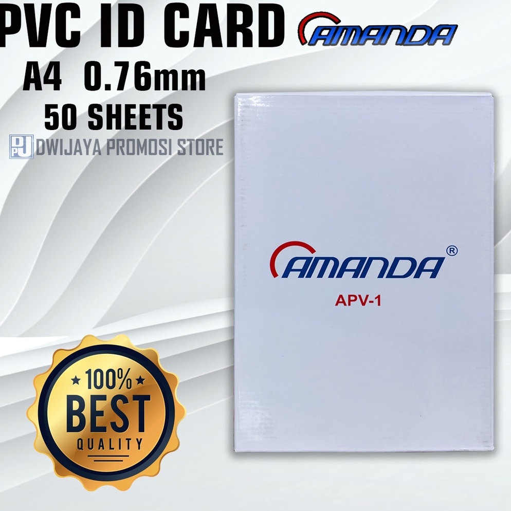 

Paling Dicari.. PVC ID CARD Instant 50 Sheets Tebal 0,76 mm Inkjet A4 Amanda Termurah 71