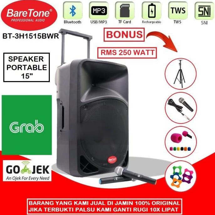 Speaker Aktif Portable Bareton 15 Bwr Bluetooth Meeting Bt 3H1515Bwr Tantanmall1