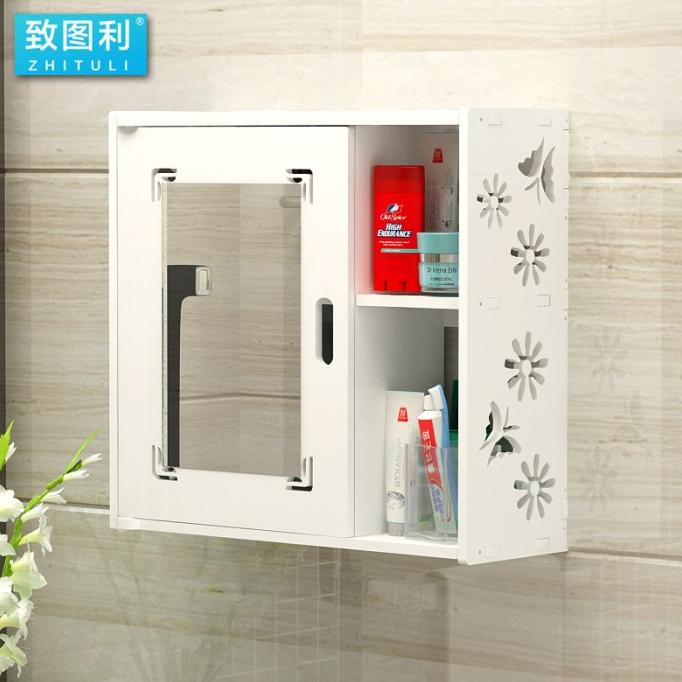 Rak Dinding Toilet Dengan Cermin Persegi A969