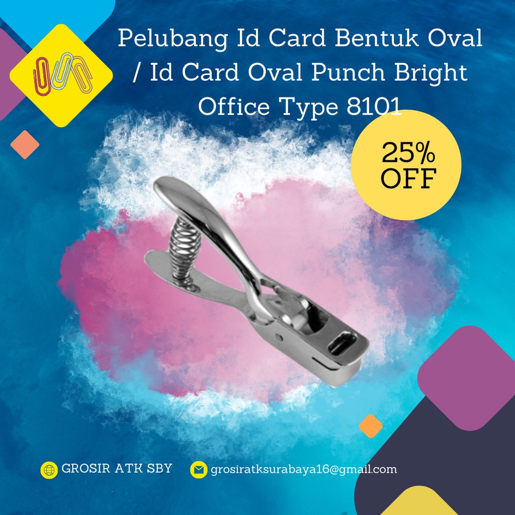 

PELUBANG ID CARD / ID CARD OVAL PUNCH NO. 8101 BRIGHT OFFICE / PEMBOLONG