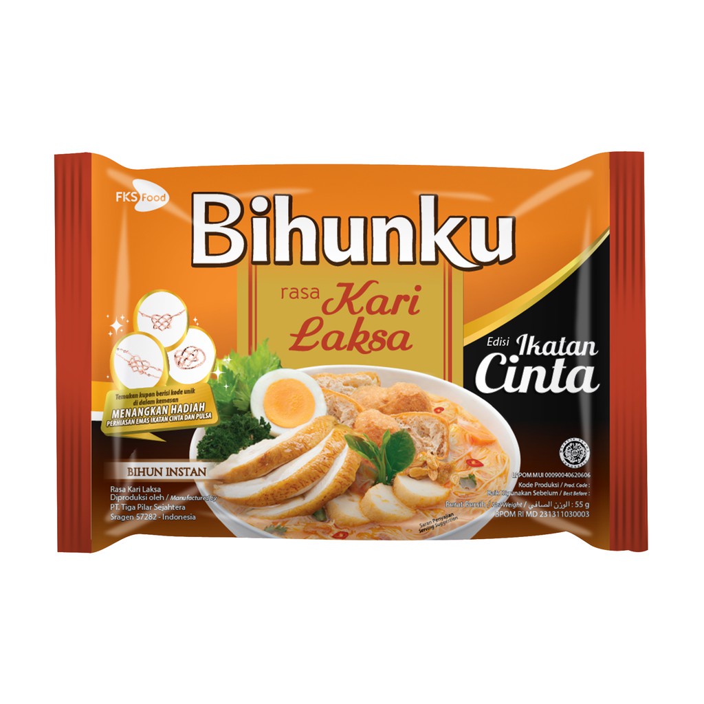 

BIHUNKU KARI LAKSA 55 GR BIHUN KUAH INSTANT RASA KU