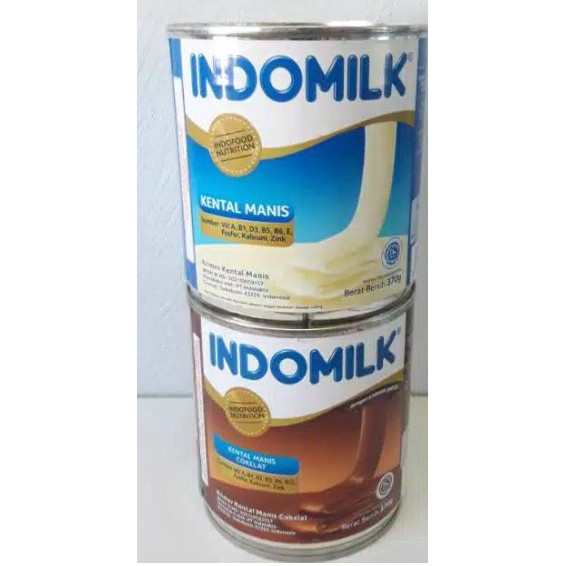 INDOMILK SUSU KENTAL MANIS PUTIH COKLAT SUSU KALENG INDOMILK 370 GRAM
