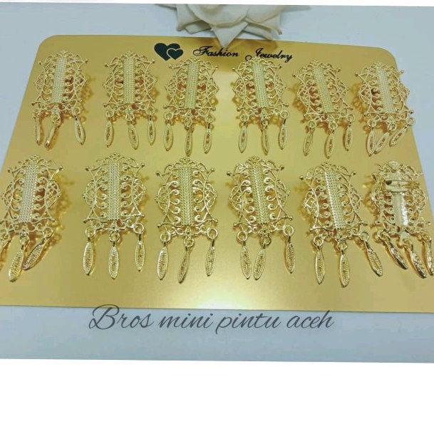 Bros Hijab Model Pintu Aceh/Bros Kebaya Kecil Mini permata Kekinian  By Tokopelanginicer