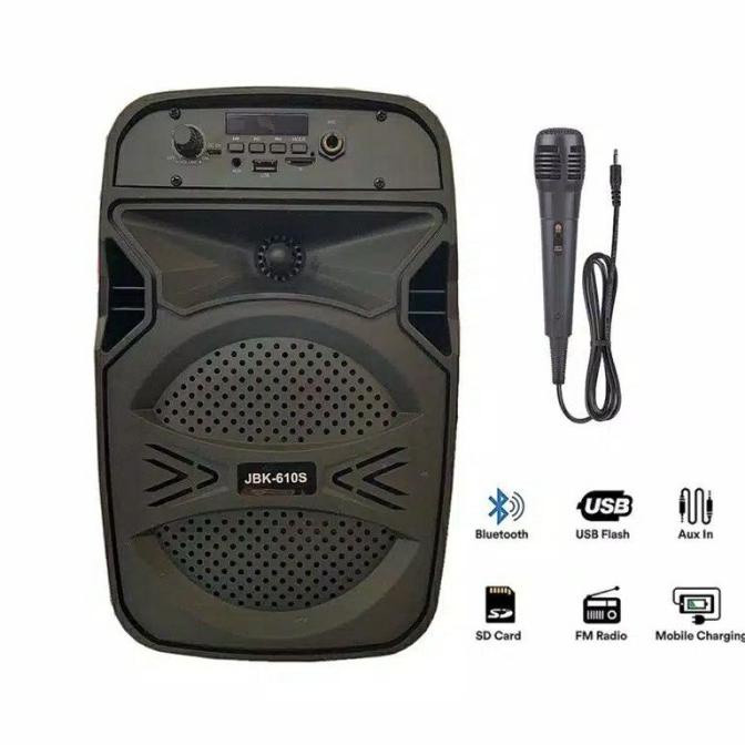 Speaker Bluetooth F6608/6615/F63Led Bonus Mic Karaoke/Salon Aktif Tantanmall1