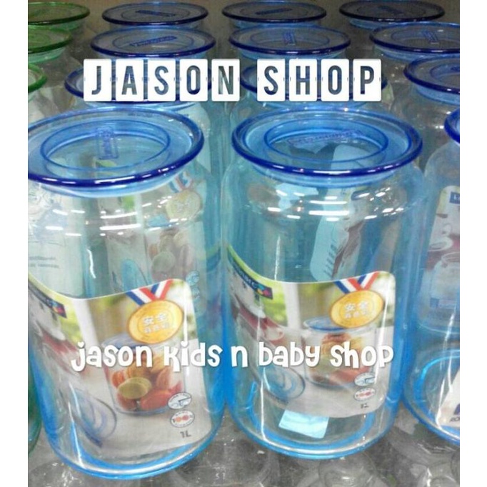 Toples Kaca/Toples Serbaguna Luminarc Biru Uk.1 Liter