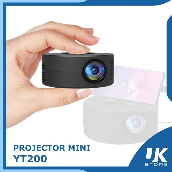 Projector Mini YT200 HD LED Proyektor Mobile Projector 1080P