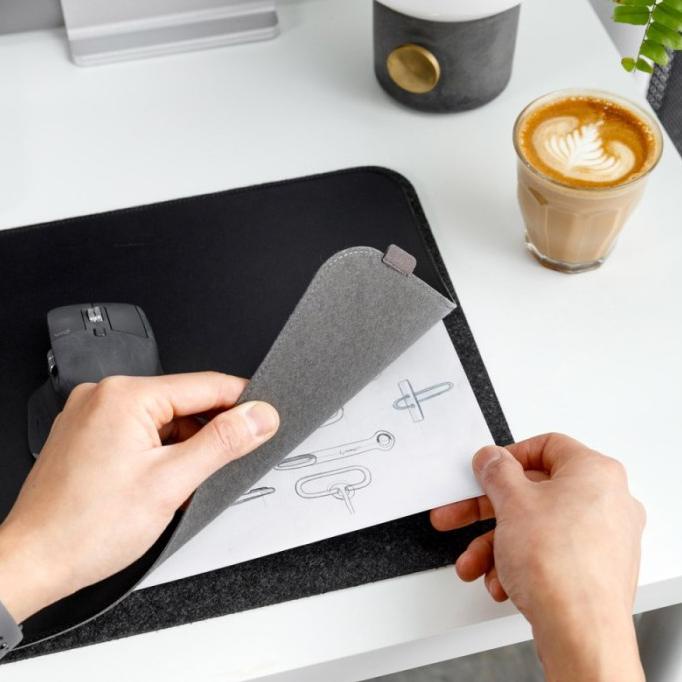 

Orbitkey Desk Mat Slim Premium Leather Hitam / Stone Original